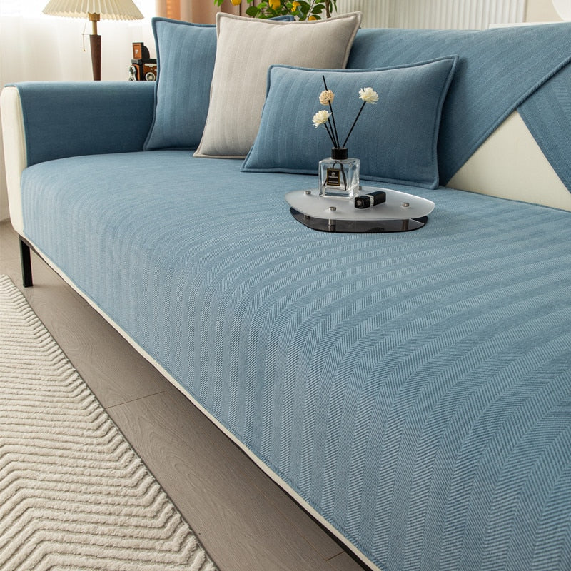 Textured Sofa Cover - Washable Polyester Protector - Stylish Furniture Shield - Image 8