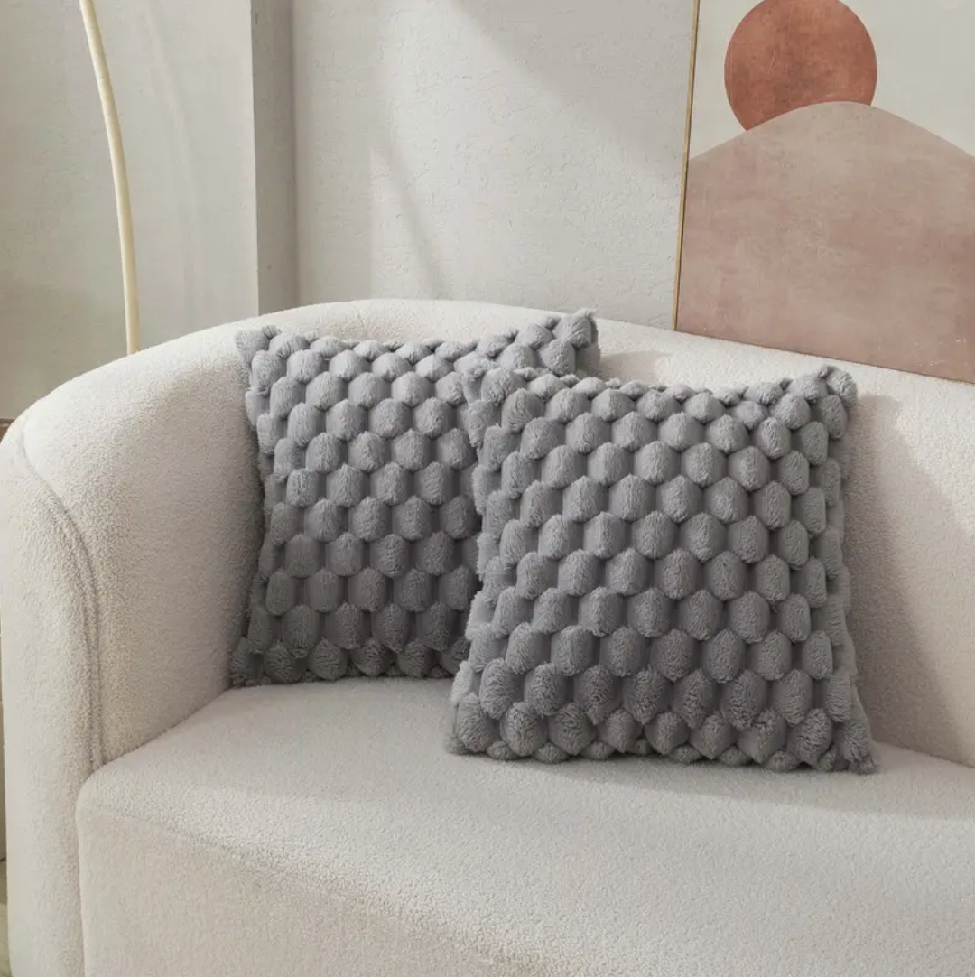 Textured Velvet Cushion Cover - Decorative Pillow Case - Modern Home Decor - Image 2