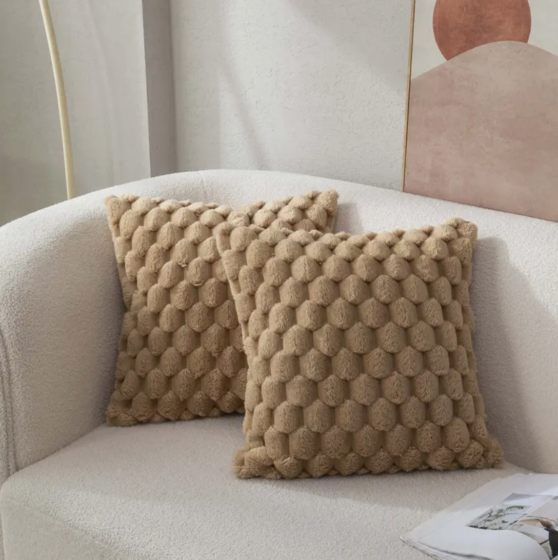 Textured Velvet Cushion Cover - Decorative Pillow Case - Modern Home Decor - Image 3
