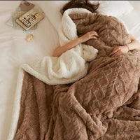 Thick Lambswool Fleece Winter Blanket - Soft Warm Throw