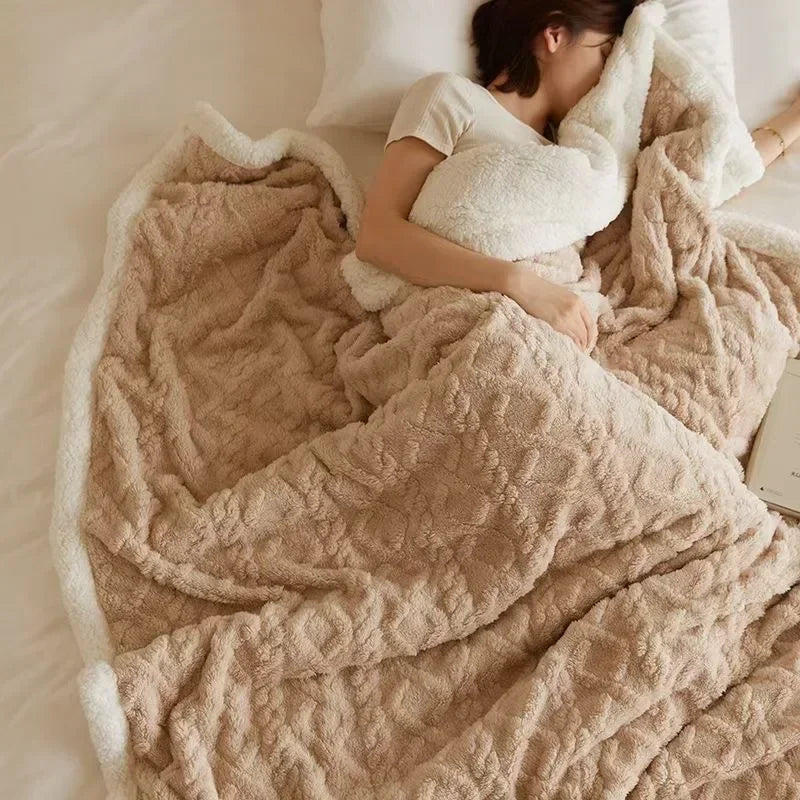Thick Winter Lambswool Blanket - WarmWool