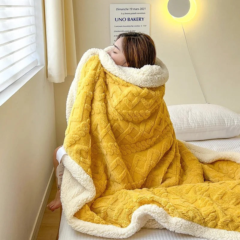 Thick Winter Lambswool Blanket - WarmWool