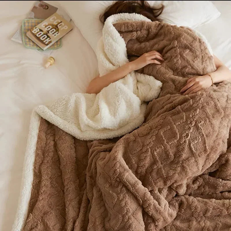 Thick Winter Lambswool Blanket - WarmWool