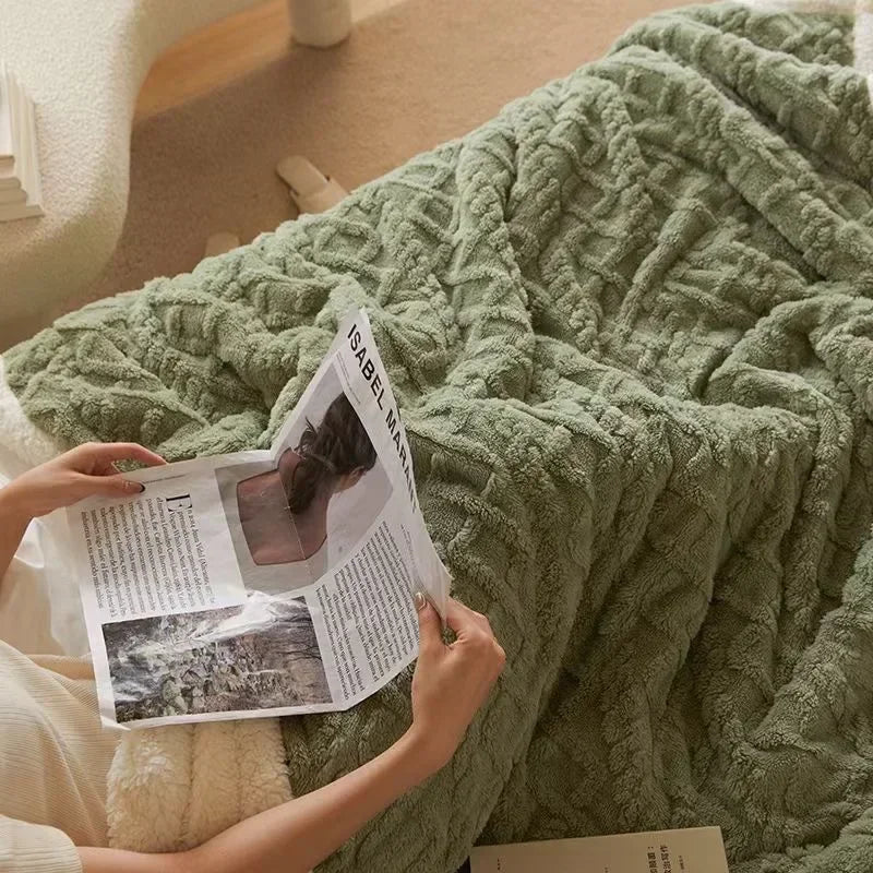 Thick Winter Lambswool Blanket - WarmWool