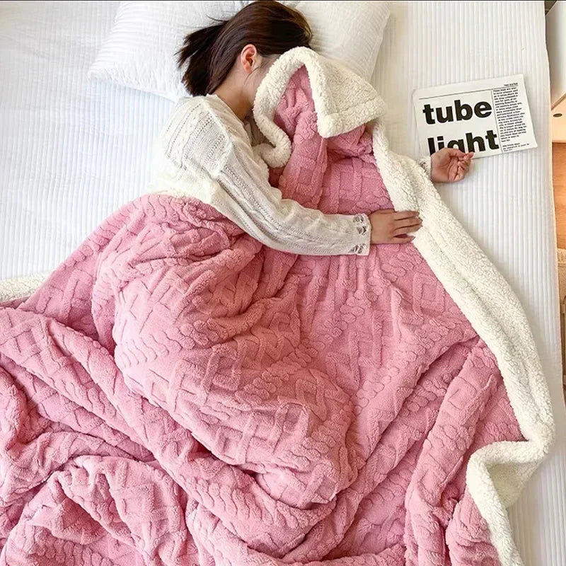 Thick Winter Lambswool Blanket - WarmWool