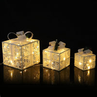Transparent LED Gift Boxes - Set of 3