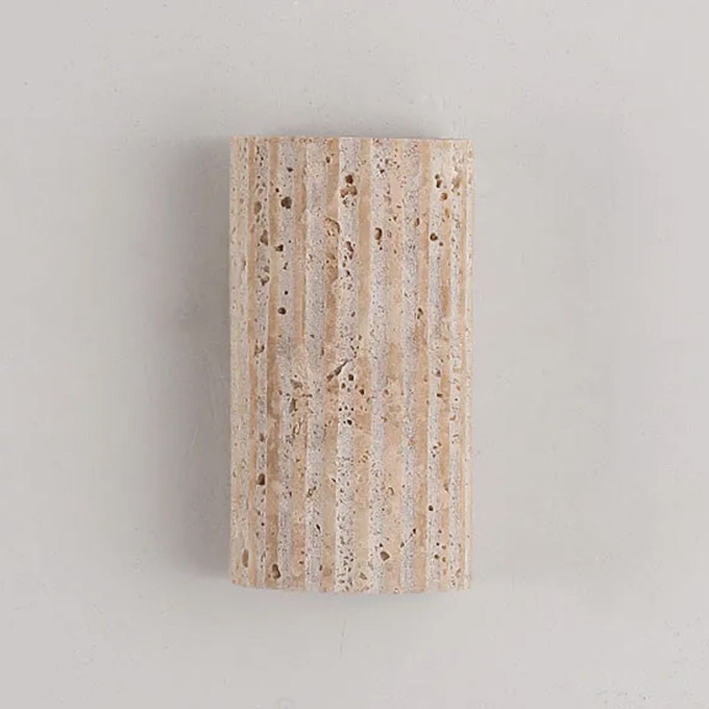 Travertine Cylinder Wall Light - Up Down Sconce - Hallway & Bedroom Lighting - Image 3