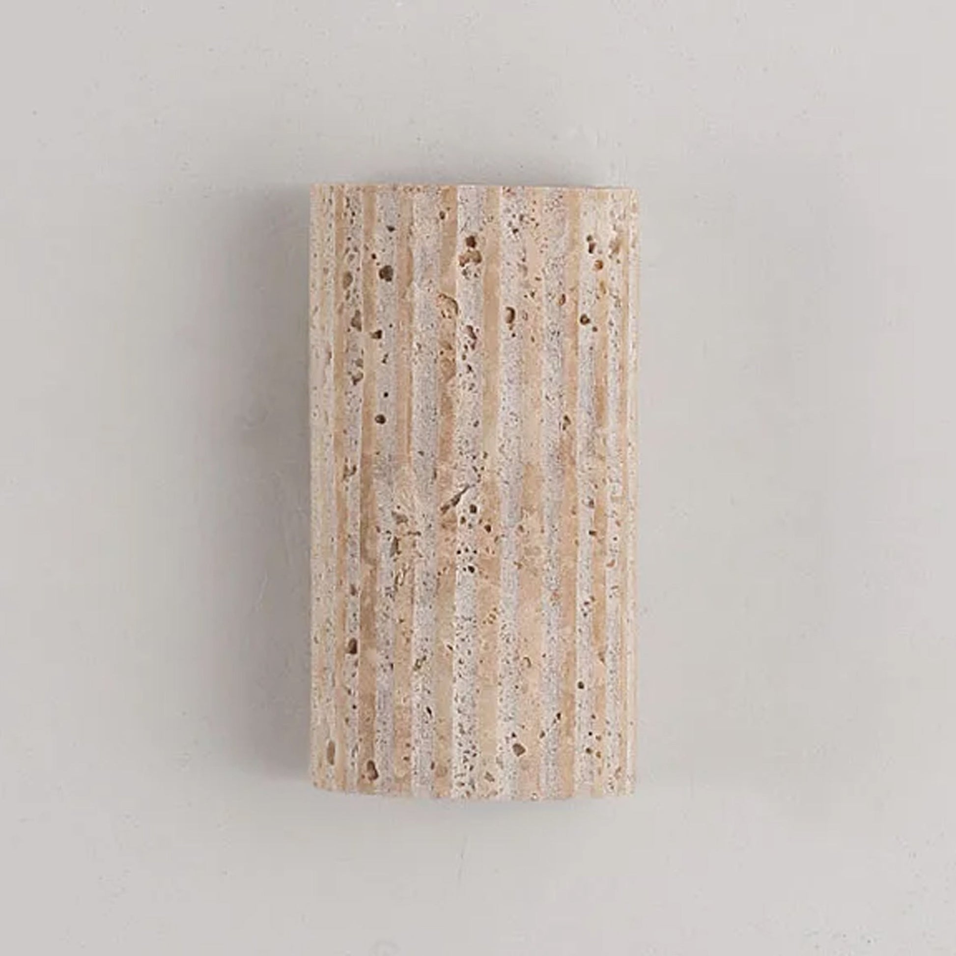 Travertine Cylinder Wall Light - Up Down Sconce - Hallway & Bedroom Lighting - Image 3