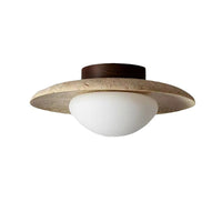Travertine Round LED Ceiling Light - Minimalist Style - Contemporary Plafondlamp