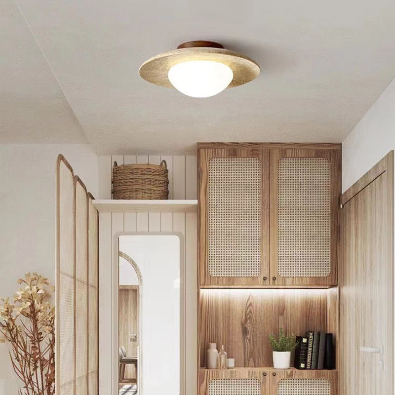 Travertine Round LED Ceiling Light - Minimalist Style - Contemporary Plafondlamp - Image 2