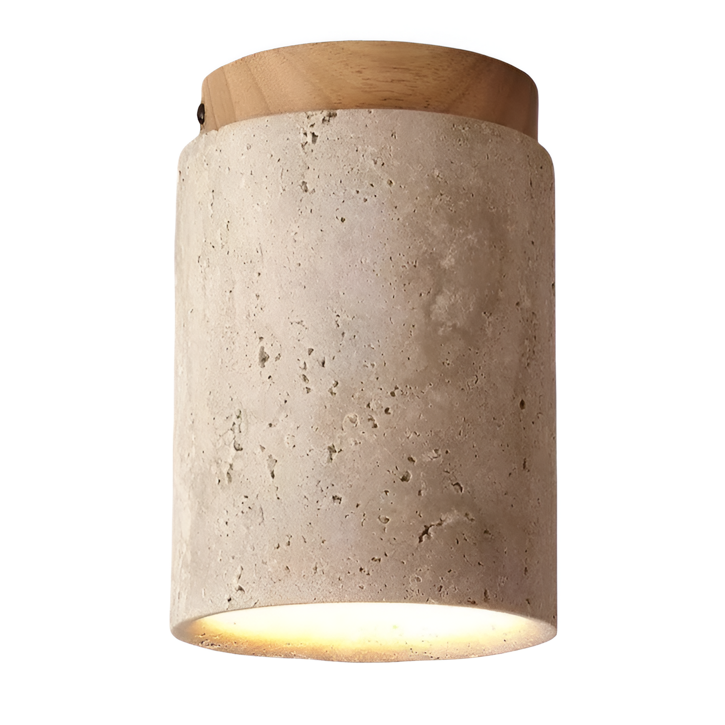 Travertine Stone Cylinder Ceiling Light - Elegant LED Plafondlamp - Image 6