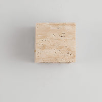 Travertine Stone Wall Sconce - Minimalist Up & Down LED Wall Light - Indoor/Outdoor Lighting