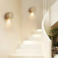 Travertine Stone Wall Sconce - Wabi-Sabi LED Light - Japanese Minimalist Fixture