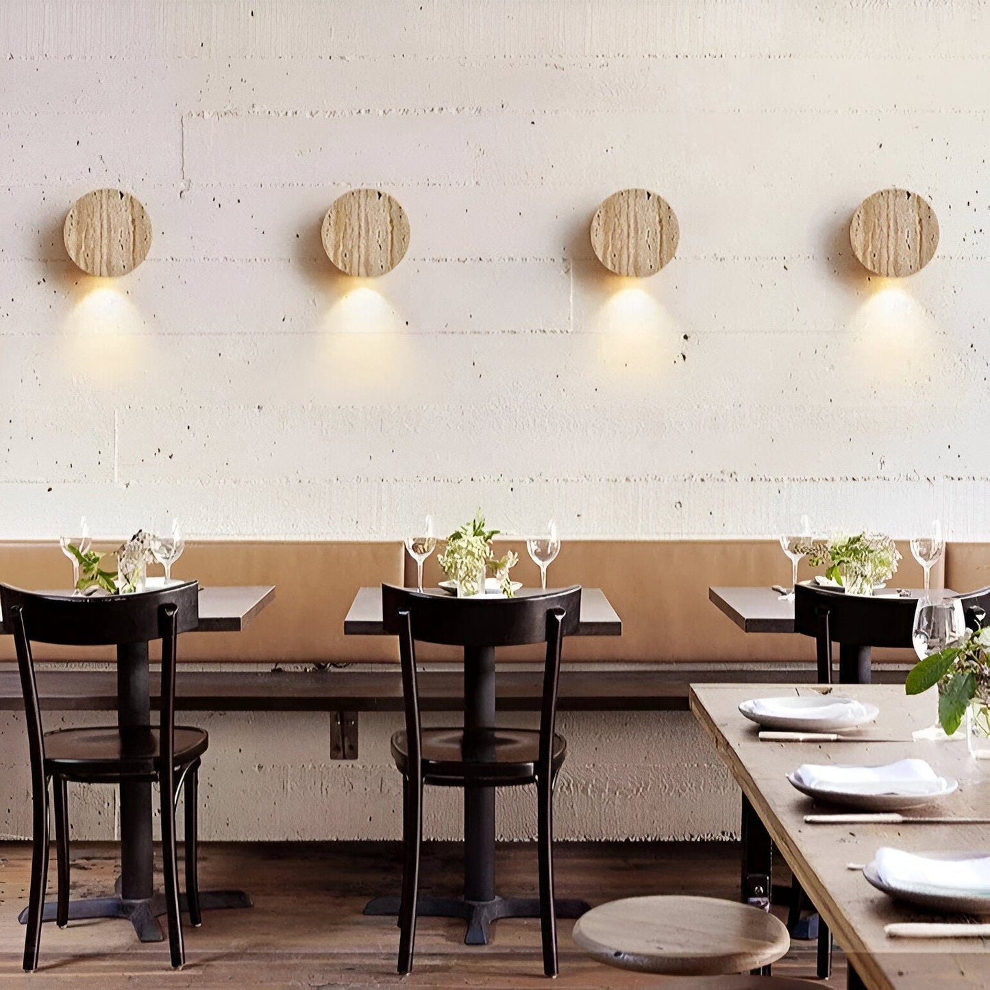 Travertine Stone Wall Sconce - Wabi-Sabi LED Light - Japanese Minimalist Fixture - Image 4