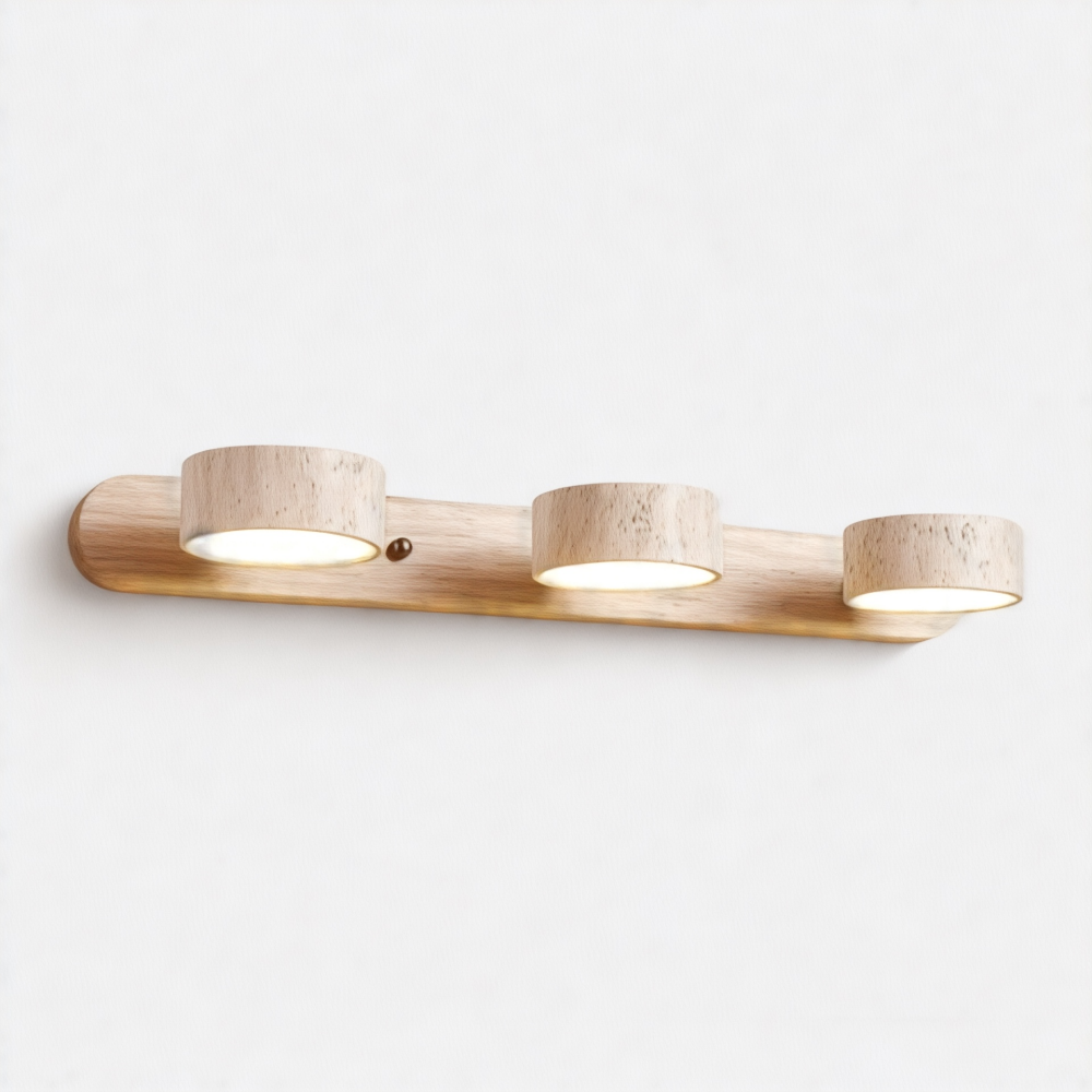 Travertine Wall Lamp - Wood Backplate - Japandi Style Interior Lighting - Image 10