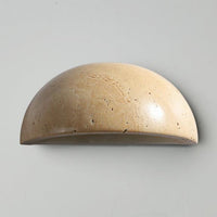 Travertine Wall Sconce - Semicircular LED Light - Wabi-Sabi Stylish Fixture