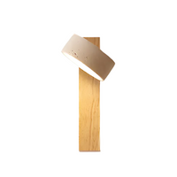 Travertine Wood LED Wall Sconce - Rustic Modern - Single Light Fixture