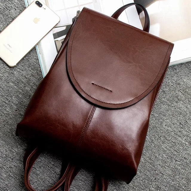 Trendy Leather Backpack for Women – Stylish, Versatile & Durable