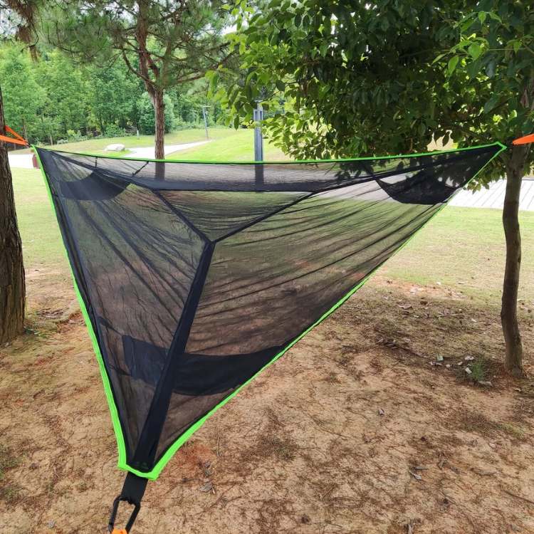 Triangle Mesh Camping Hammock for Outdoor Relaxation