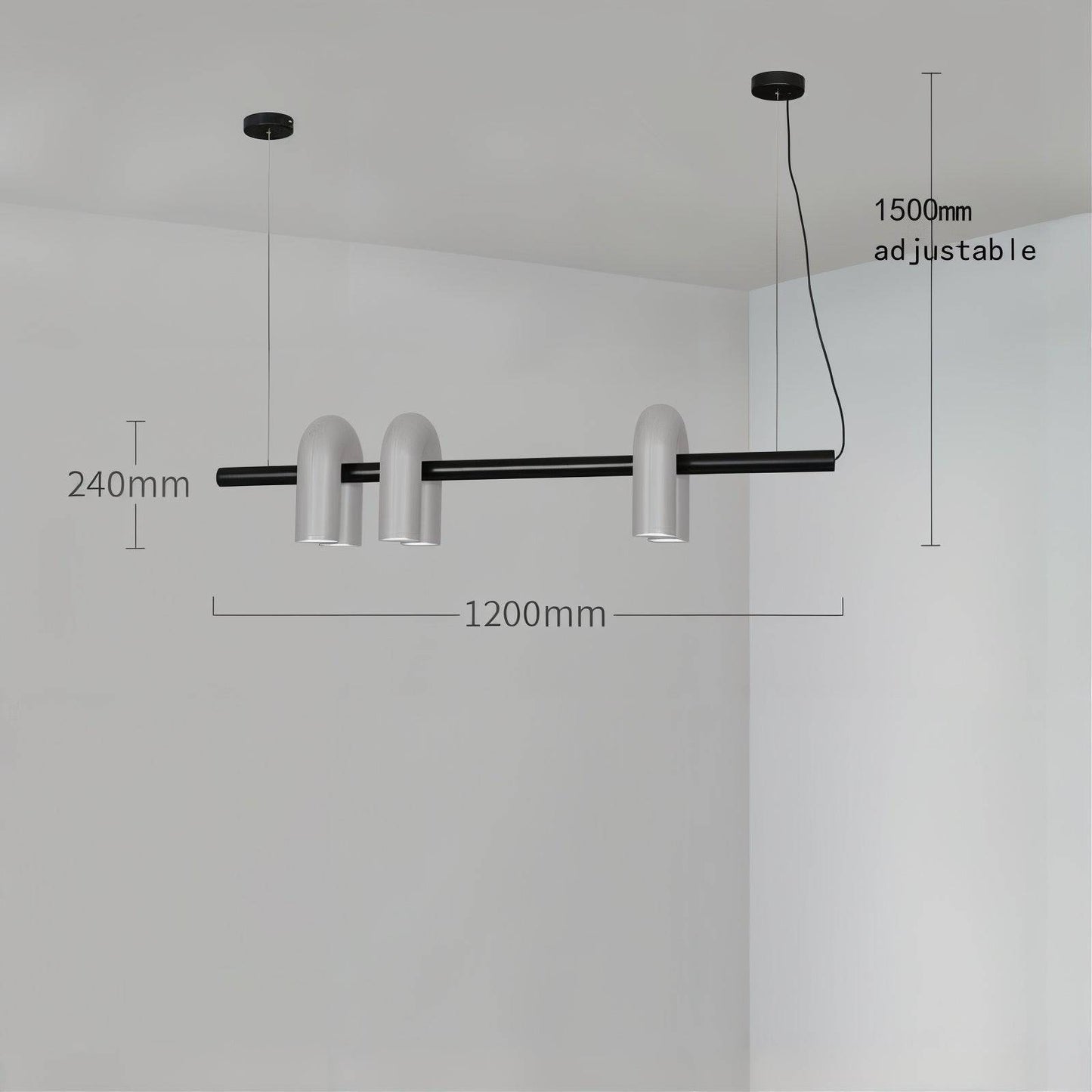 U-Shaped Iron LED Pendant Light - Modern Style - Home Decor - Image 10