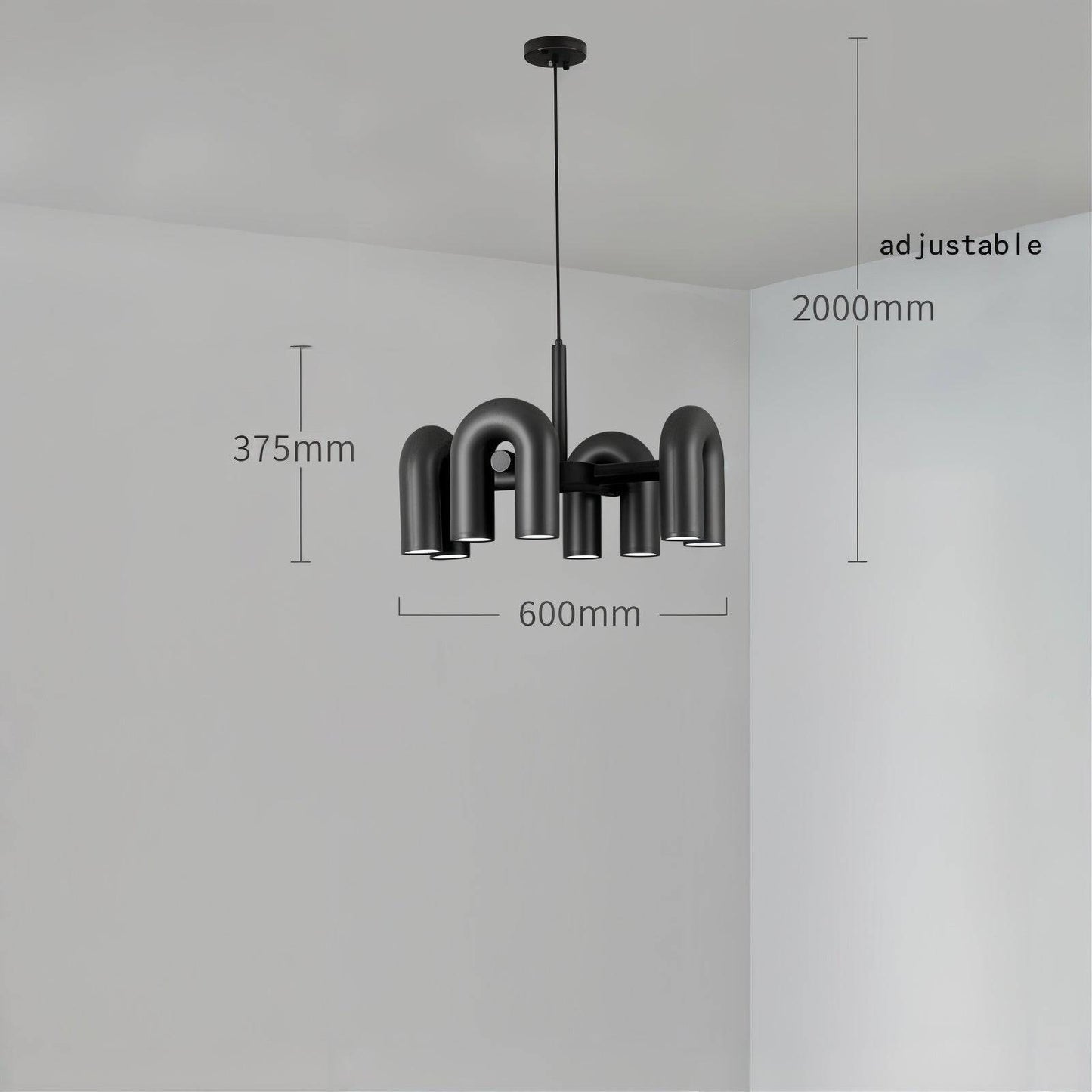 U-Shaped Iron LED Pendant Light - Modern Style - Home Decor - Image 11