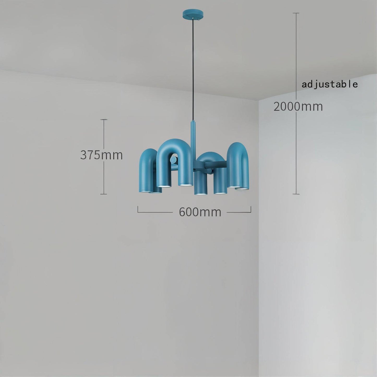 U-Shaped Iron LED Pendant Light - Modern Style - Home Decor - Image 13