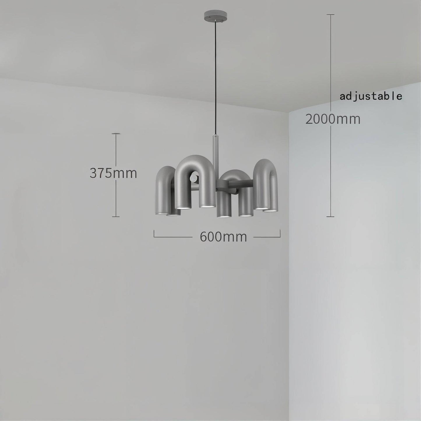 U-Shaped Iron LED Pendant Light - Modern Style - Home Decor - Image 14