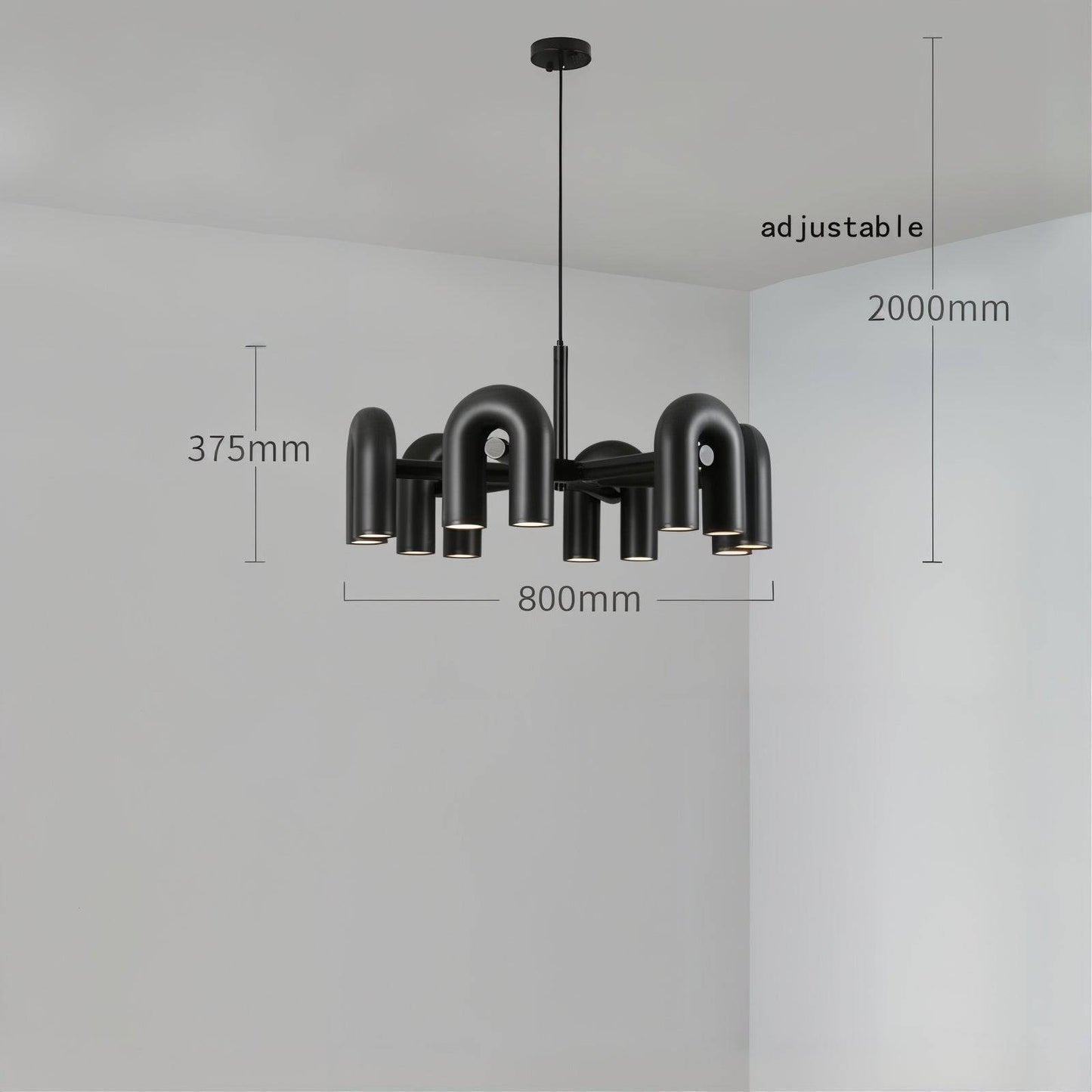 U-Shaped Iron LED Pendant Light - Modern Style - Home Decor - Image 15