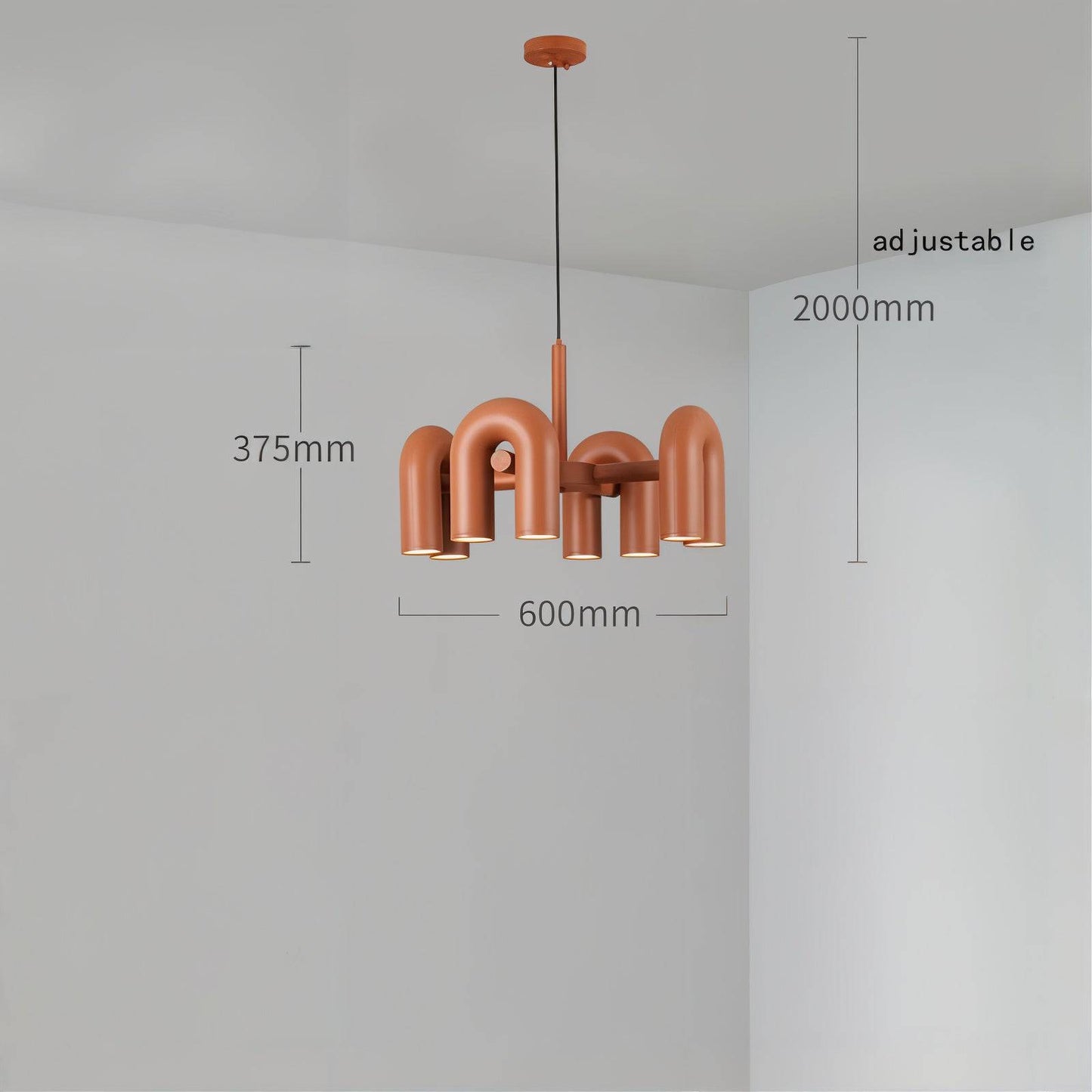 U-Shaped Iron LED Pendant Light - Modern Style - Home Decor - Image 16