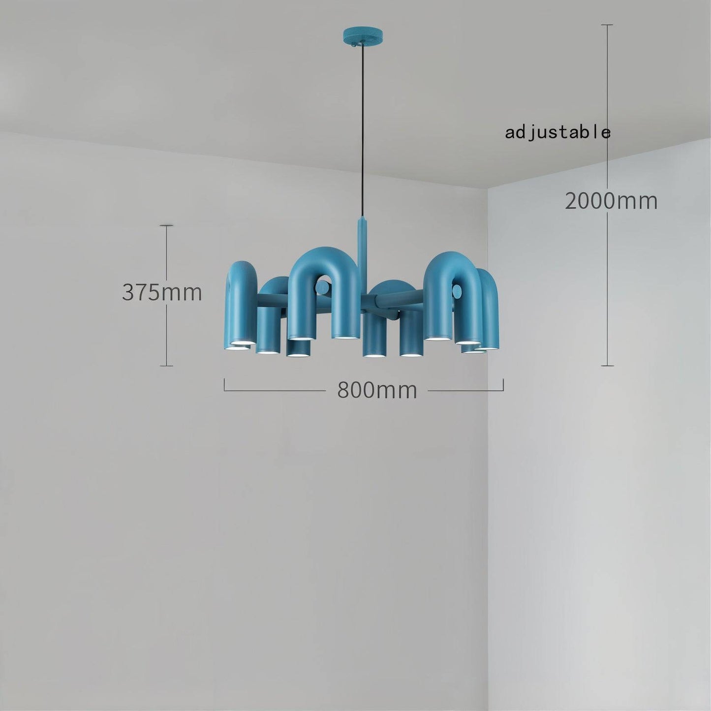 U-Shaped Iron LED Pendant Light - Modern Style - Home Decor - Image 17