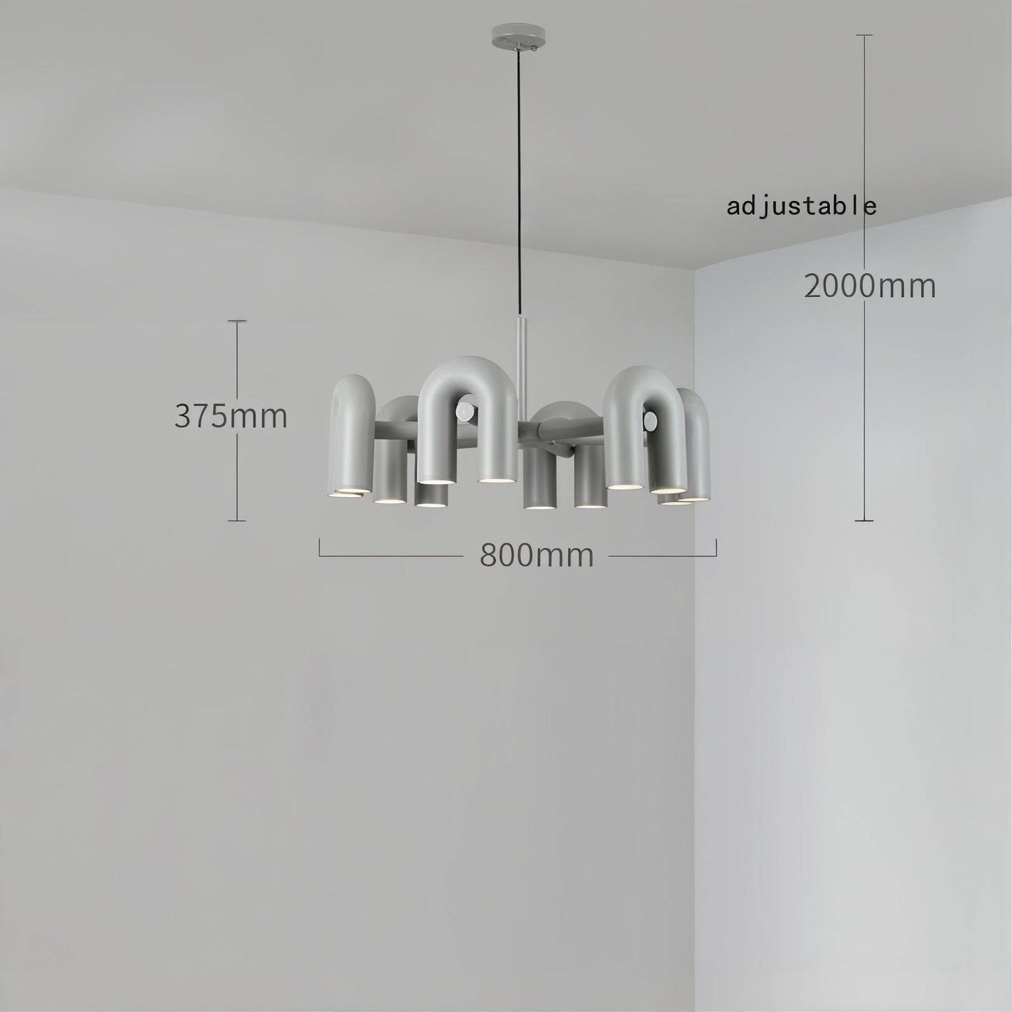 U-Shaped Iron LED Pendant Light - Modern Style - Home Decor - Image 18