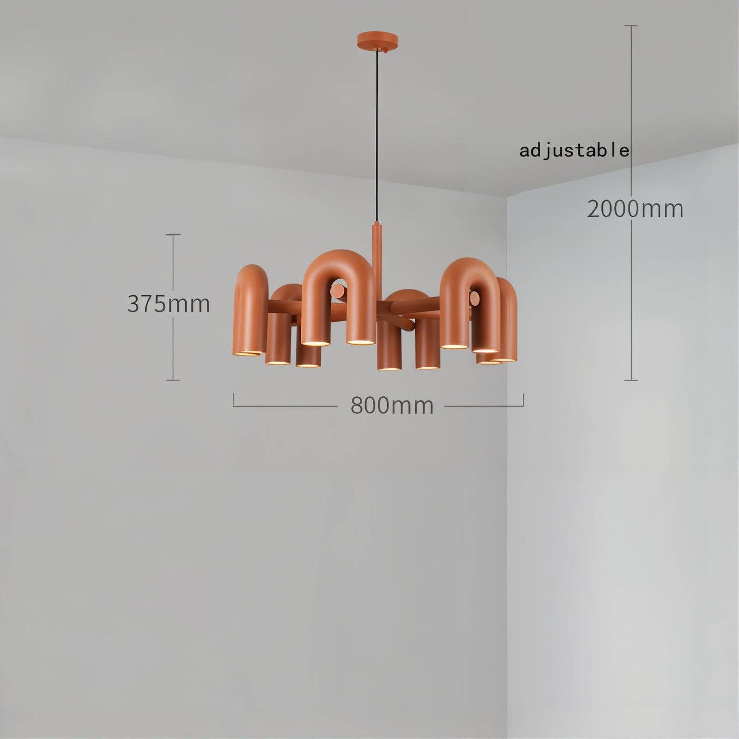 U-Shaped Iron LED Pendant Light - Modern Style - Home Decor - Image 19
