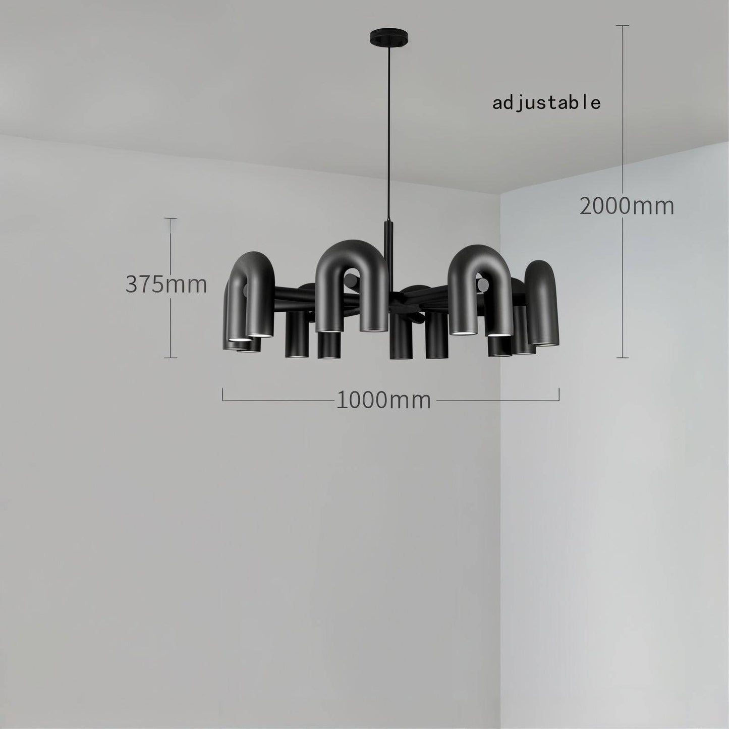 U-Shaped Iron LED Pendant Light - Modern Style - Home Decor - Image 20