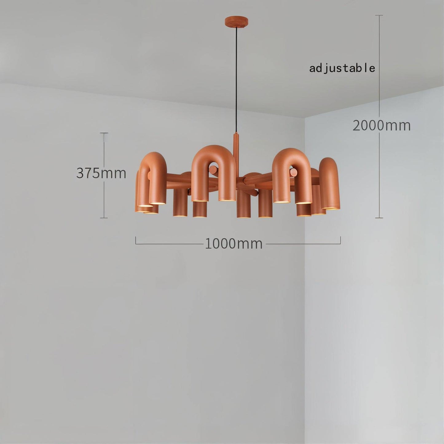 U-Shaped Iron LED Pendant Light - Modern Style - Home Decor - Image 21