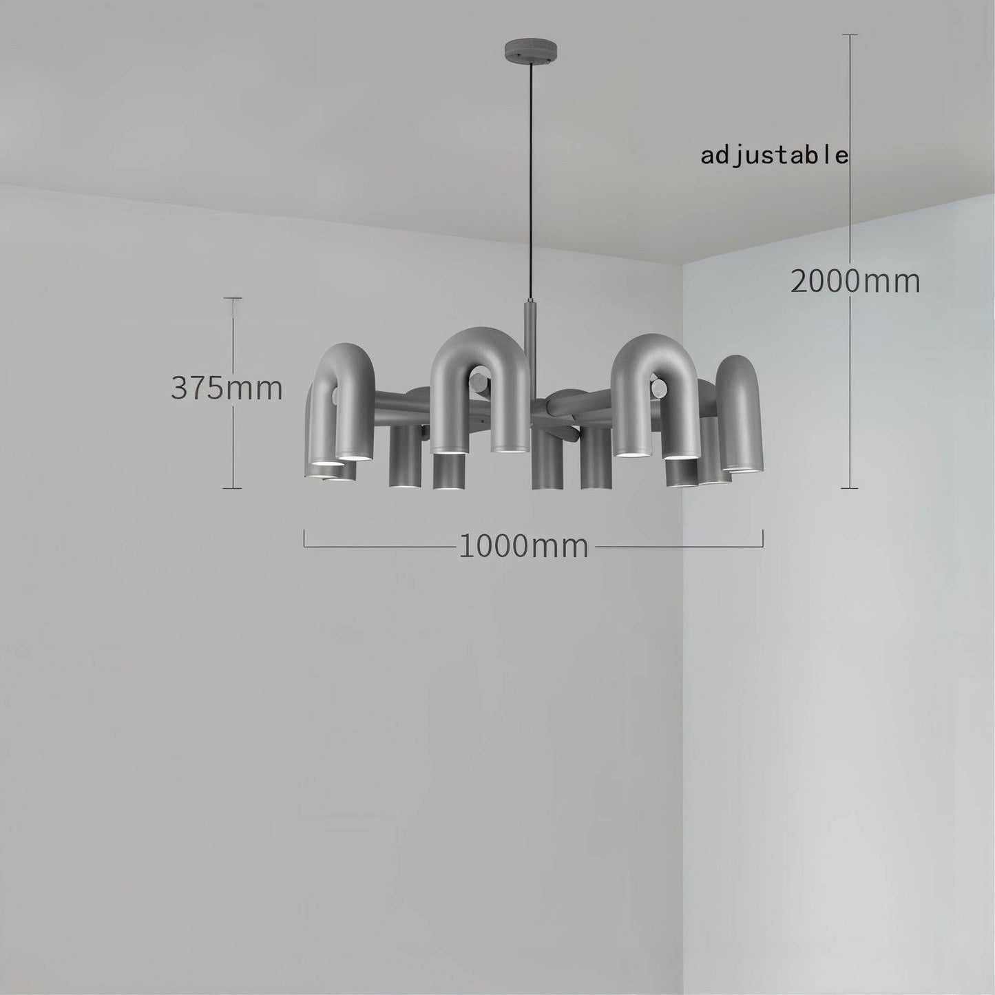 U-Shaped Iron LED Pendant Light - Modern Style - Home Decor - Image 22