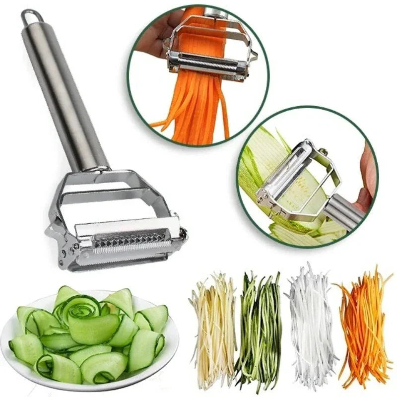 Ultra-Sharp Stainless Steel Multifunction Vegetable Slicer & Julienne Peeler Potato Carrot Grater