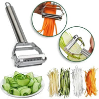 Ultra-Sharp Stainless Steel Multifunction Vegetable Slicer & Julienne Peeler Potato Carrot Grater
