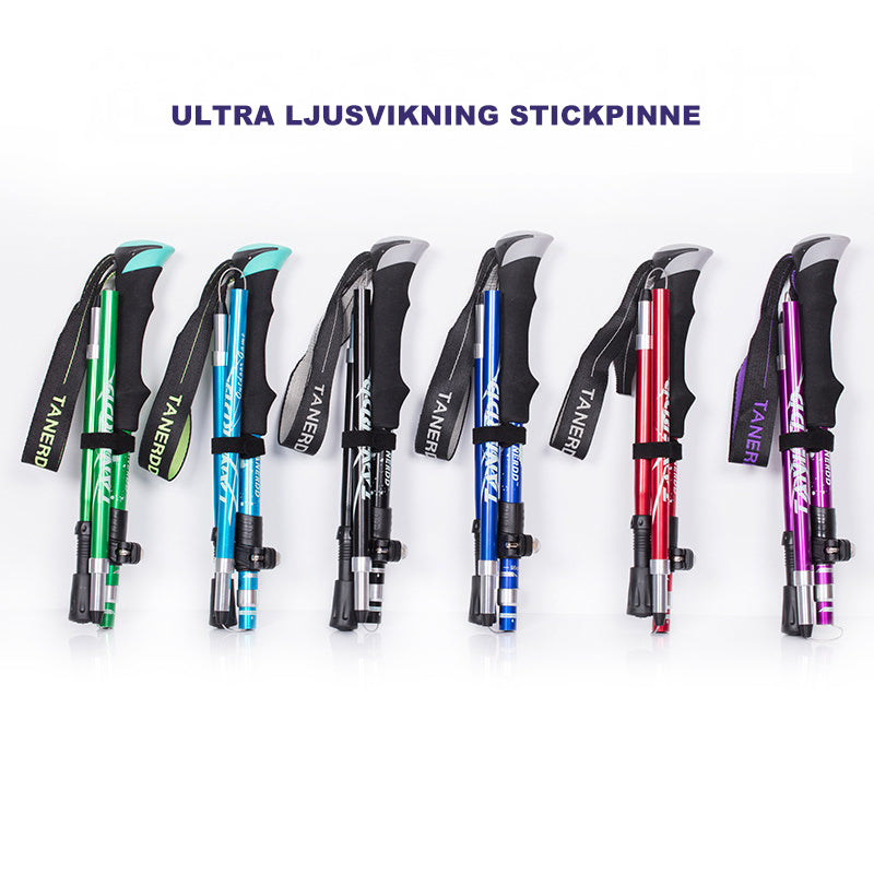 Ultralight Collapsible Aluminum Outdoor Trekking Pole