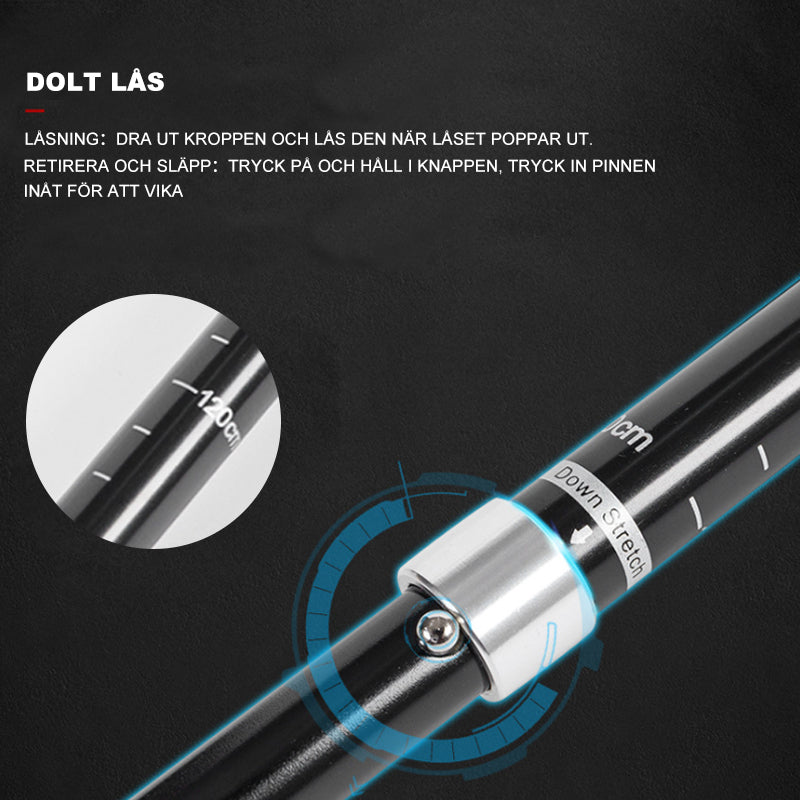 Ultralight Collapsible Aluminum Outdoor Trekking Pole