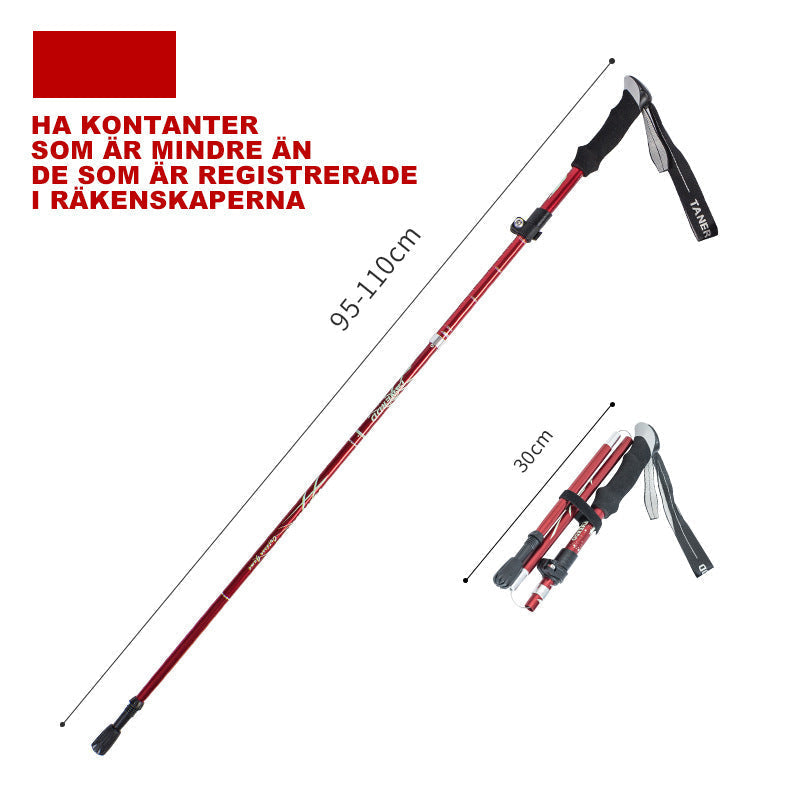 Ultralight Collapsible Aluminum Outdoor Trekking Pole
