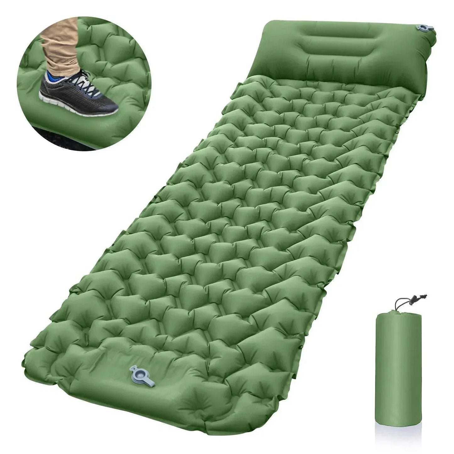 Ultralight Inflatable Camping Mattress with Built-In Pump