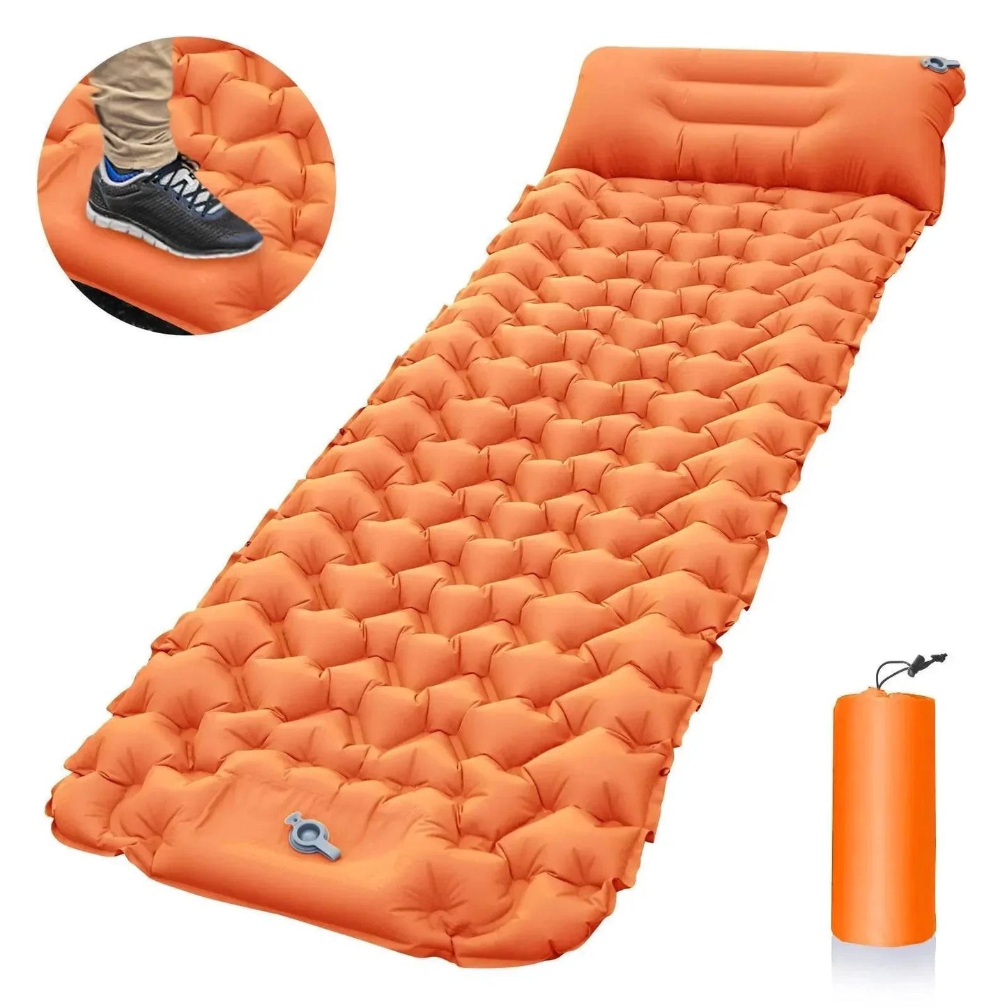 Ultralight Inflatable Camping Mattress with Built-In Pump