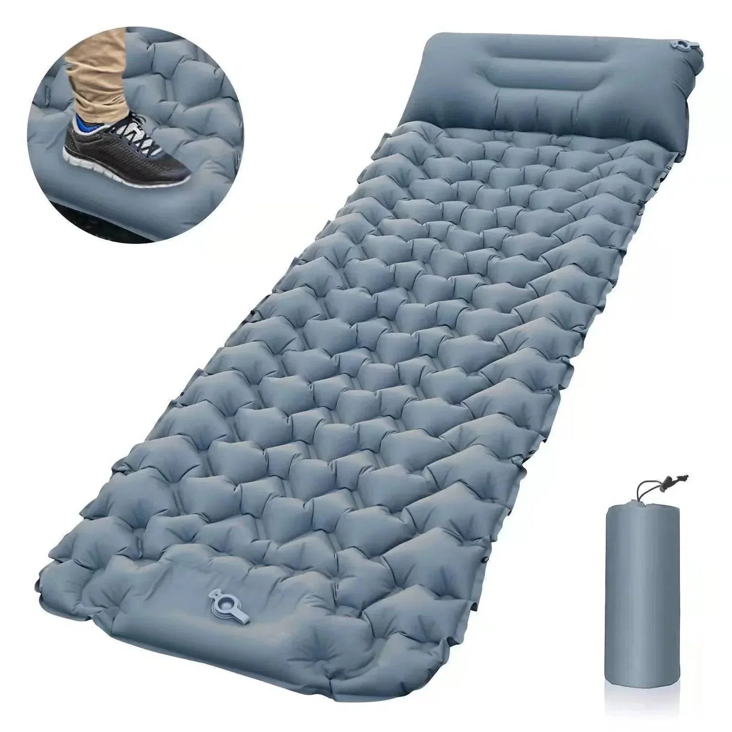 Ultralight Inflatable Camping Mattress with Built-In Pump