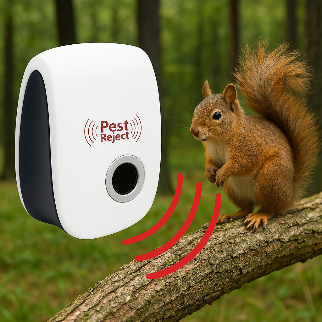 Ultrasonic Squirrel Repeller Device for Outdoor Pest Control