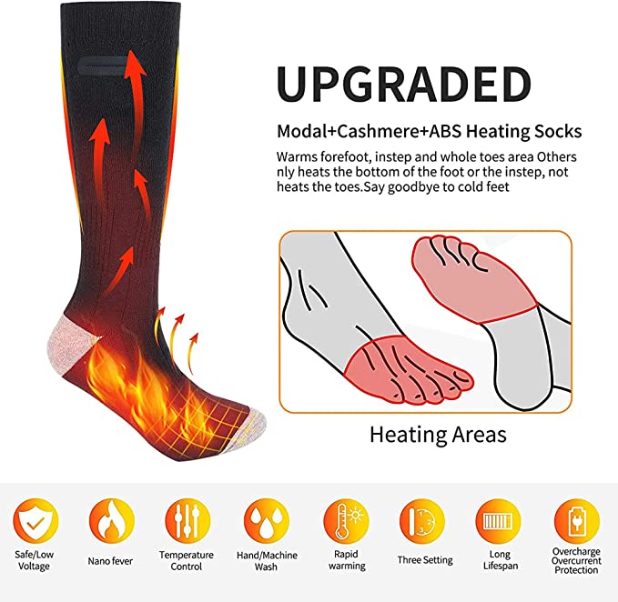 Unisex Electric Heated Socks - Battery Powered Winter Warmth