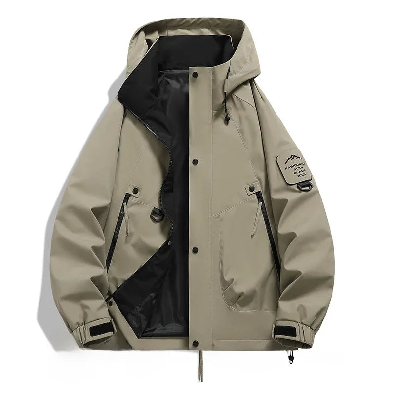 Unisex Hooded Winter Ski Jacket with Long Sleeves