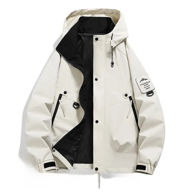 Unisex Hooded Winter Ski Jacket with Long Sleeves