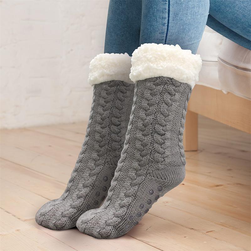 Unisex Slipper Socks with Non-Slip Sole – Warm and Cosy