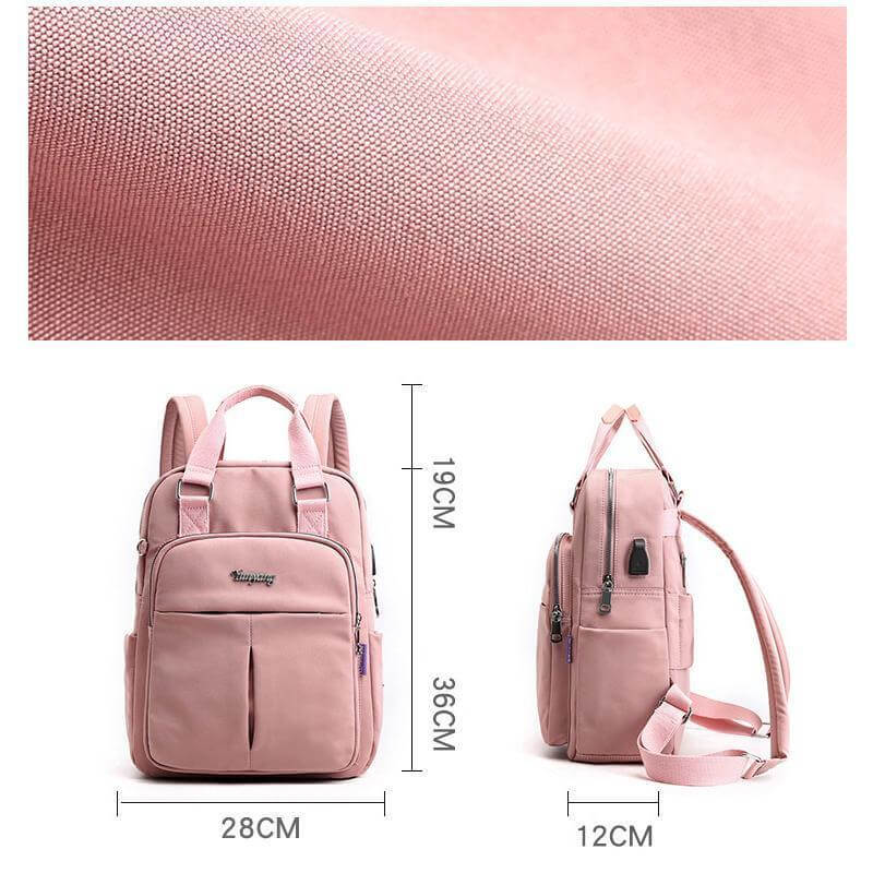 Unisex Waterproof Multifunction Backpack with USB Charging Port
