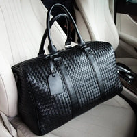 Unisex Woven Vegan Leather Travel Duffle Bag